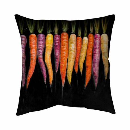 BEGIN HOME DECOR 26 x 26 in. Carrots Varieties-Double Sided Print Indoor Pillow 5541-2626-GA61